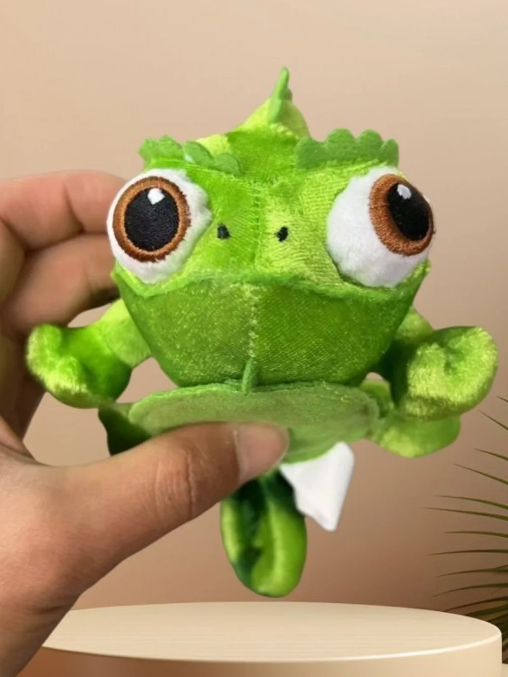Green Plush Reptile Shoulder Pal - Soft Chameleon Plush Toy